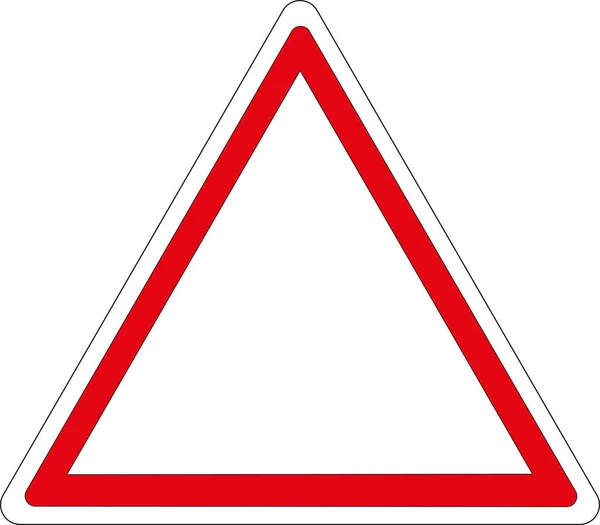 Французький Дорожній Знак Постійна Небезпека — стокове фото