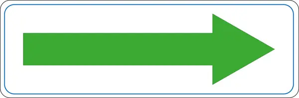 Segno Freccia Verde Sfondo Bianco Direzionale — Foto Stock