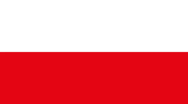 Bendera Dari Poland Diwakili Oleh Garis Garis Berwarna Merah Dan — Stok Foto