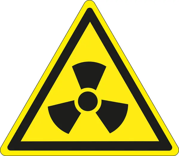 Желтый Треугольный Знак Радиоактивность Радиация — стоковое фото