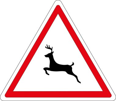 Fransız yol işareti Vahşi Hayvan Geçidi