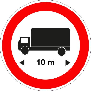 Yol işareti: İşaretli uzunluktan daha uzun araçlar için yasak.