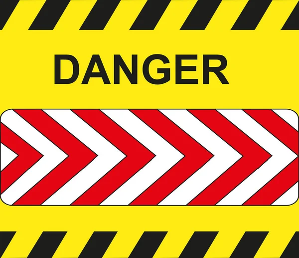 Προειδοποιητικό Σήμα Στο Κίτρινο Φόντο — Φωτογραφία Αρχείου