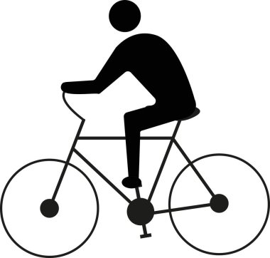 Bisikletçi ve bisiklet silueti