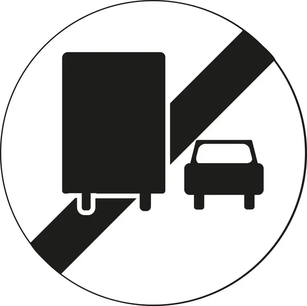 stock image Road sign: End of overtaking ban for heavy goods vehicles