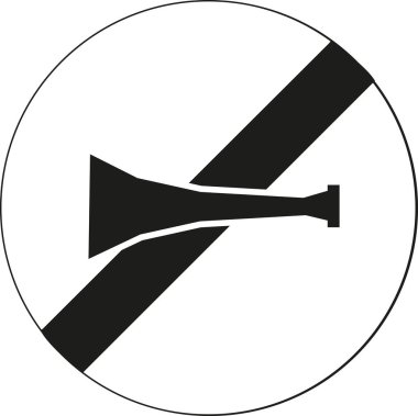 Fransızca yol işareti: Yasak ses sinyallerinin sonu