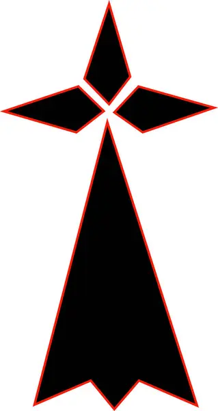 Ermin pençesi, Breton bayrağının sembolü, kırmızı bir sınırla çevrili.