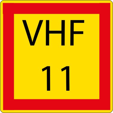 Inland navigation code signs: VHF channel clipart