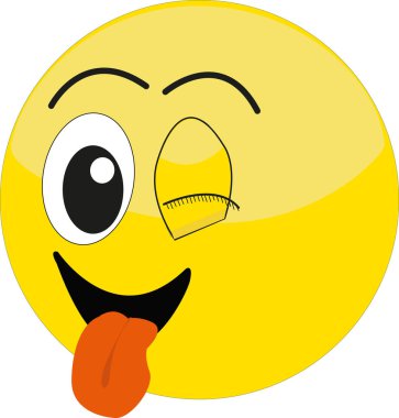 Beyaz arkaplanda yüz ifadesi