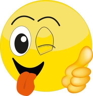 Beyaz arkaplanda yüz ifadesi