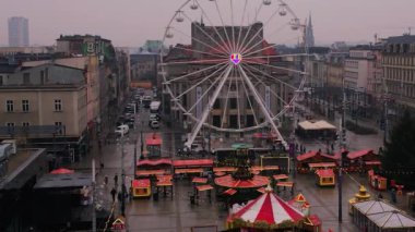 Drone 'dan Kış Çekimleri. Katowice Polonya 'da