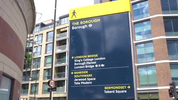 Borough High Street Buurt Borough Station Teken Ondergronds Hoge Kwaliteit — Stockvideo