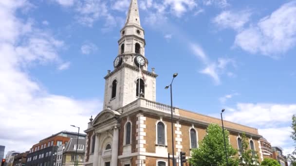 Gereja George Jalan Tinggi Borough Dekat Stasiun Borough Rekaman Fullhd — Stok Video