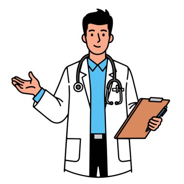 Bir erkek doktorun ikonu