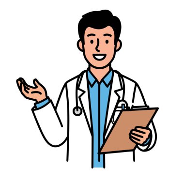 Bir erkek doktorun ikonu