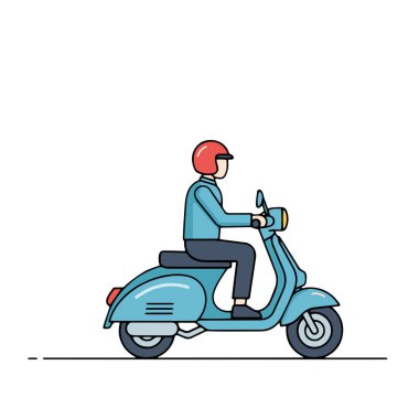 Motosikletli bir pizzacının resmi.