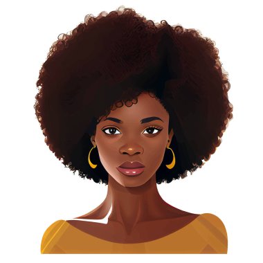 vector illustration of vector illustration of woman prounly celebrate Black history month isolate on white background.