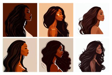 çok ırklı kadınların uluslararası zihinsel sağlık gününde vektör illüstrasyonunu ayarla.