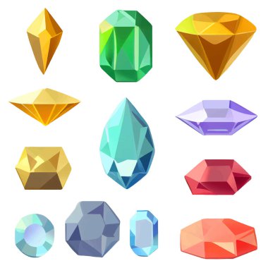 Vektör çizimi, altın kupa ve taşların çizgi film stiliyle çizildi.