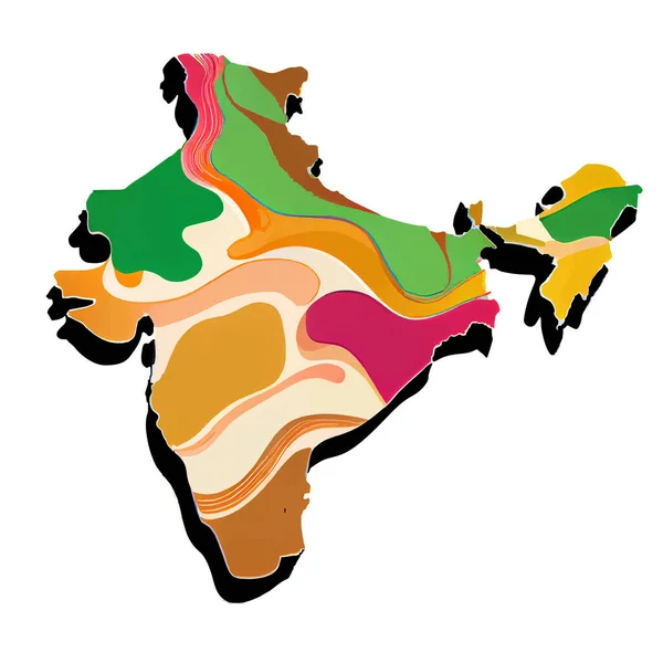 Установить Векторную Иллюстрацию Индийского Флага Изолировать Белом Фоне — стоковый вектор