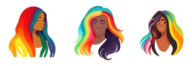 Kadın destek lgbt haklarının vektör illüstrasyonunu beyaz arkaplanda izole et.