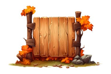 beyaz arkaplandaki tahta çizgi film tabelası simge için düz stil.