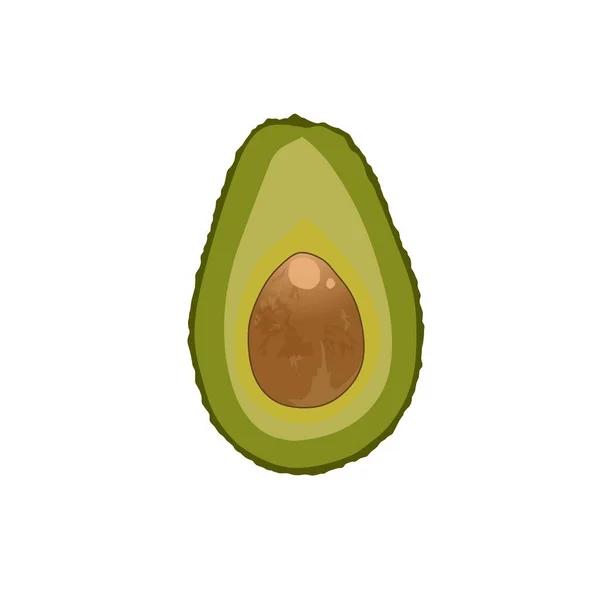 Split Avocado Illustration Kann Für Symbol Verwendet Werden — Stockvektor