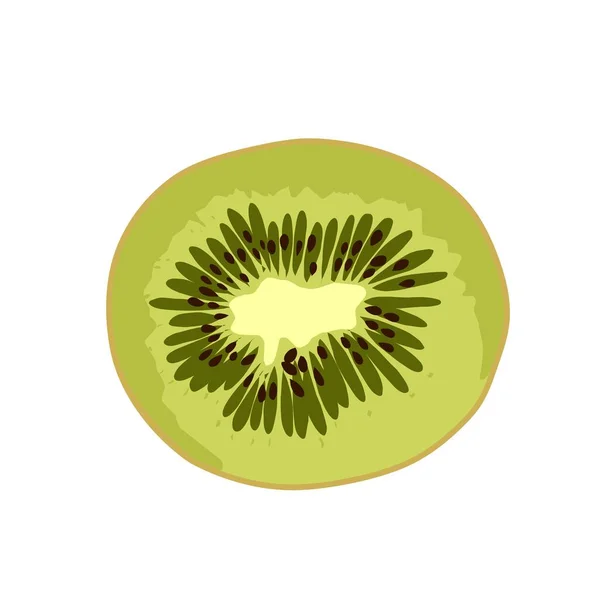 Illustrazione Della Fetta Kiwi Può Essere Utilizzata Simboli Icone — Vettoriale Stock