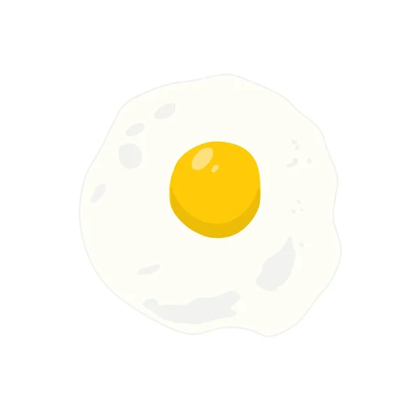 Illustration Fried Egg Sunny Side — Stock Vector