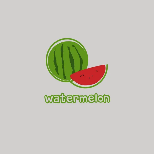 Vattenmelon Vektor Ikon Illustration Design Logotyp Mall Logotyp Design Mall — Stock vektor