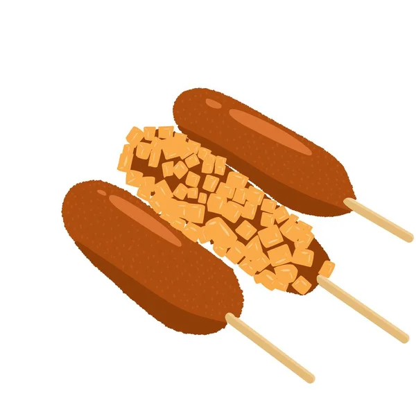 Kore usulü patates aperatiflerinin vektör çizimi