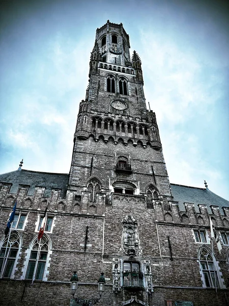 Old Church Historic Center Bruges Belgium — Stock Photo, Image