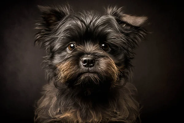 Discover the Charm of Affenpinscher Dog - Dark Background Image