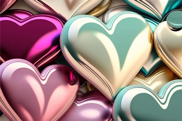 Multicolored Heart Valentine Wallpaper