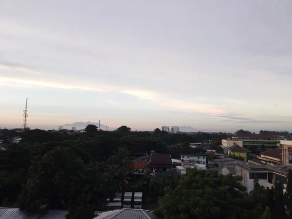 Prachtig Uitzicht Stad Jakarta Zonsopgang — Stockfoto