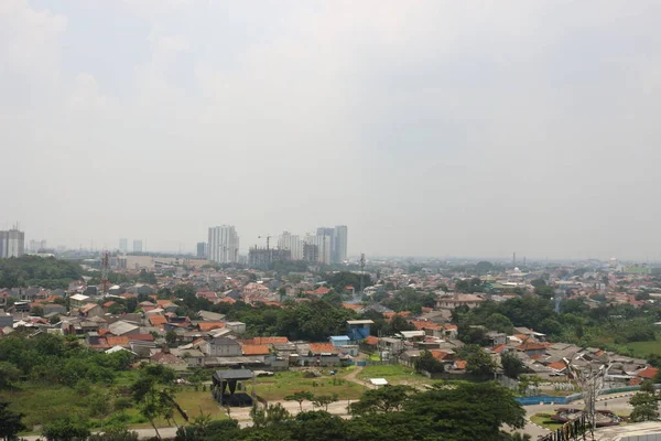 Pemandangan Bangunan Tinggi Dilihat Dari Atap — Stok Foto