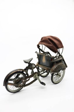 Eski triportör figürü, ev dekorasyonu..