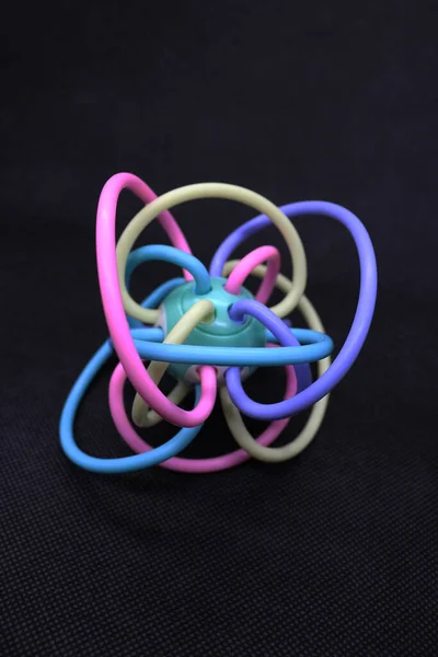 Jucării Pentru Copii Sub Formă Bile Colorate Frânghie — Fotografie, imagine de stoc