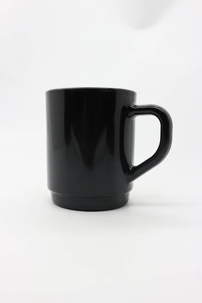 Eine Große Saubere Schwarze Tasse — Stockfoto