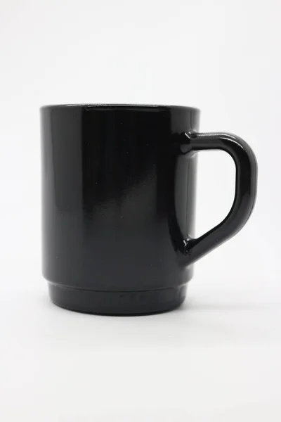 Eine Große Saubere Schwarze Tasse — Stockfoto