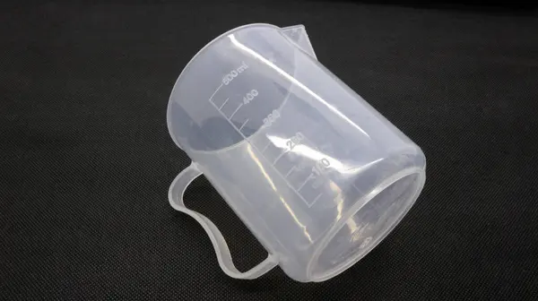 Transparent Graduated Beaker with Handle, Measuring Jug Graduated Beaker Clear White Plastic Cup