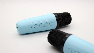 Mavi kablosuz bluetooth mikrofon mini portatif