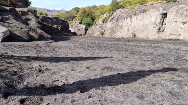 Bromo Dağı 'nın ve Endonezya' nın doğu Java bölgesinin güzel manzarası