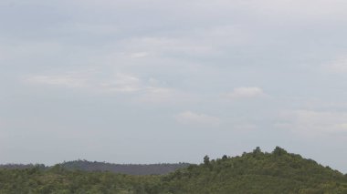 Batam Endonezya 'daki deniz ve adaların güzel manzarası