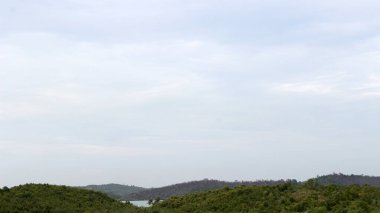 Batam Endonezya 'daki deniz ve adaların güzel manzarası