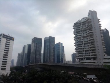 20 Eylül 2024, Jakarta 'daki yüksek ve görkemli binaların güzel manzarası