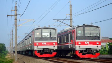 12 Mart 2025, Endonezya Demiryolu 'nun ön görünümü veya halk arasında KRL olarak bilinir.