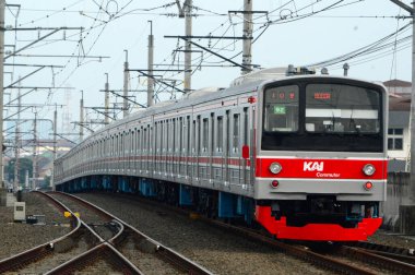 12 Mart 2025, Endonezya Demiryolu 'nun ön görünümü veya halk arasında KRL olarak bilinir.