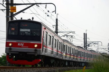 15 Mart 2025, Endonezya Demiryolu 'nun ön görünümü veya halk arasında KRL olarak bilinir.