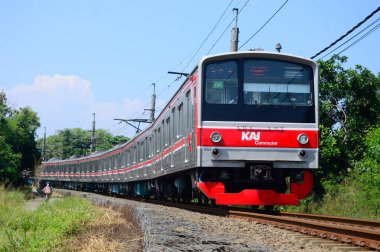 02 Mart 2025, Endonezya Demiryolu 'nun ön görünümü veya halk arasında KRL olarak bilinir.